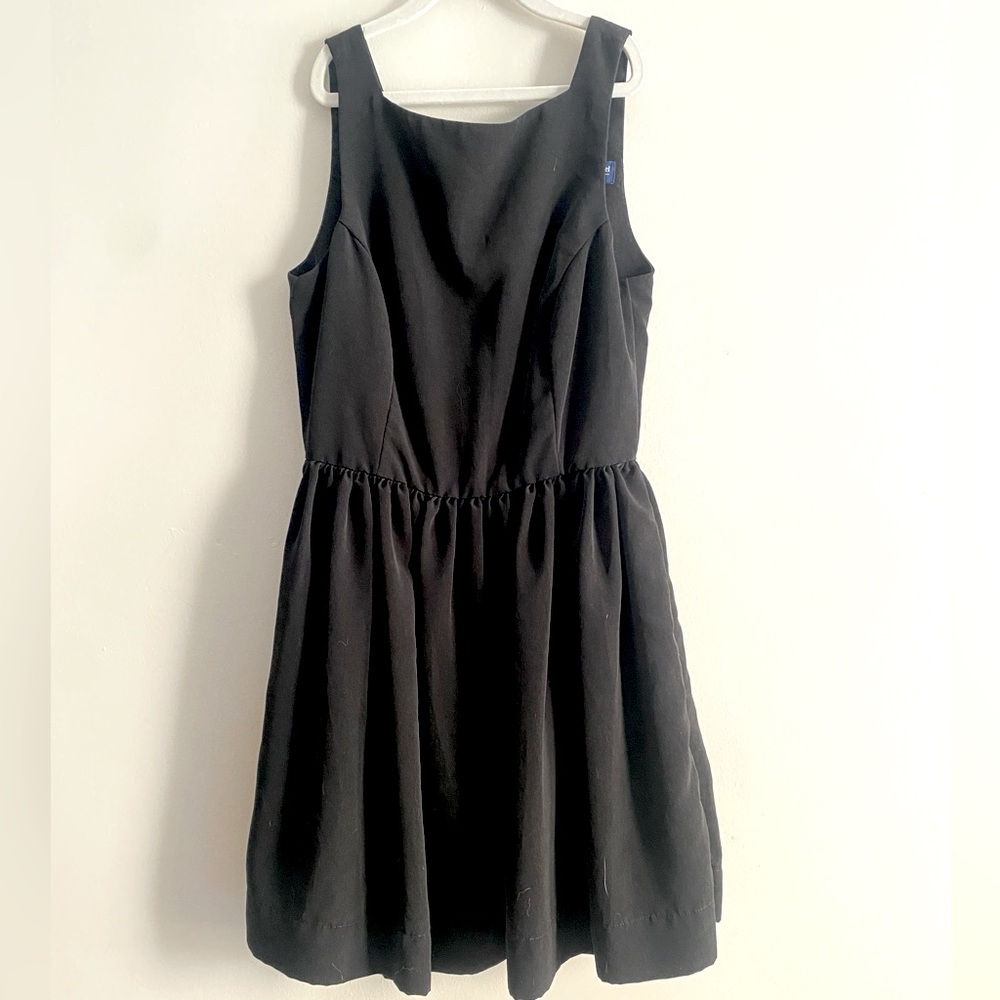 American Apparel Black Button Mini Dress
